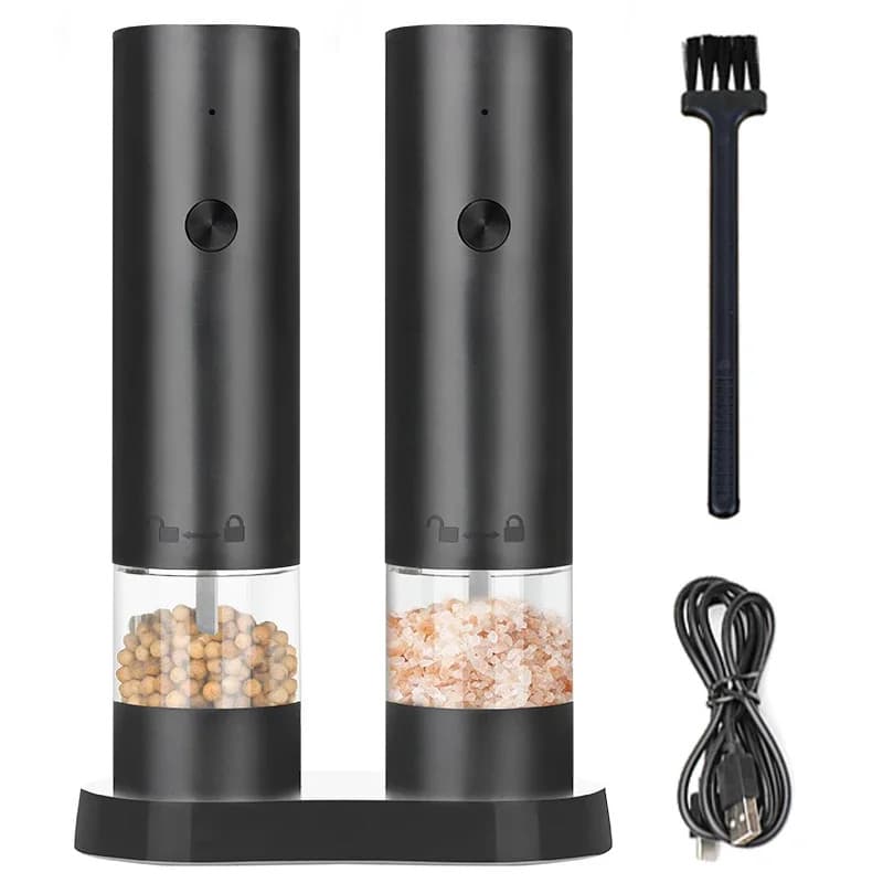 Elektrisk Salt- & Pepparkvarn – USB, Justerbar Malning
