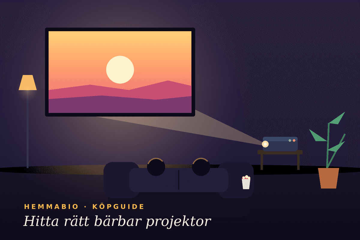 Bärbar projektor till hemmabio – så väljer du rätt (köpguide 2026)