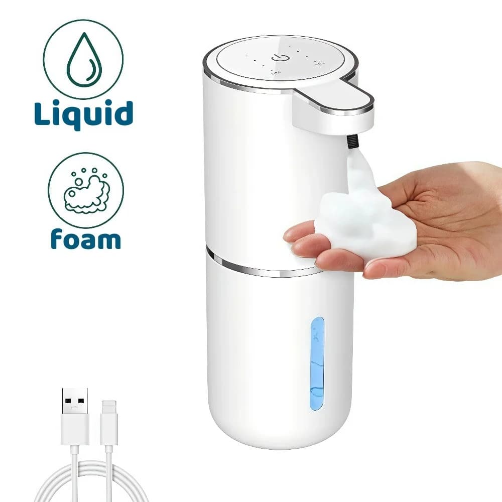 Automatisk Tvåldispenser – Touchless Sensor, Skum & Vätska, USB-Uppladdningsbar