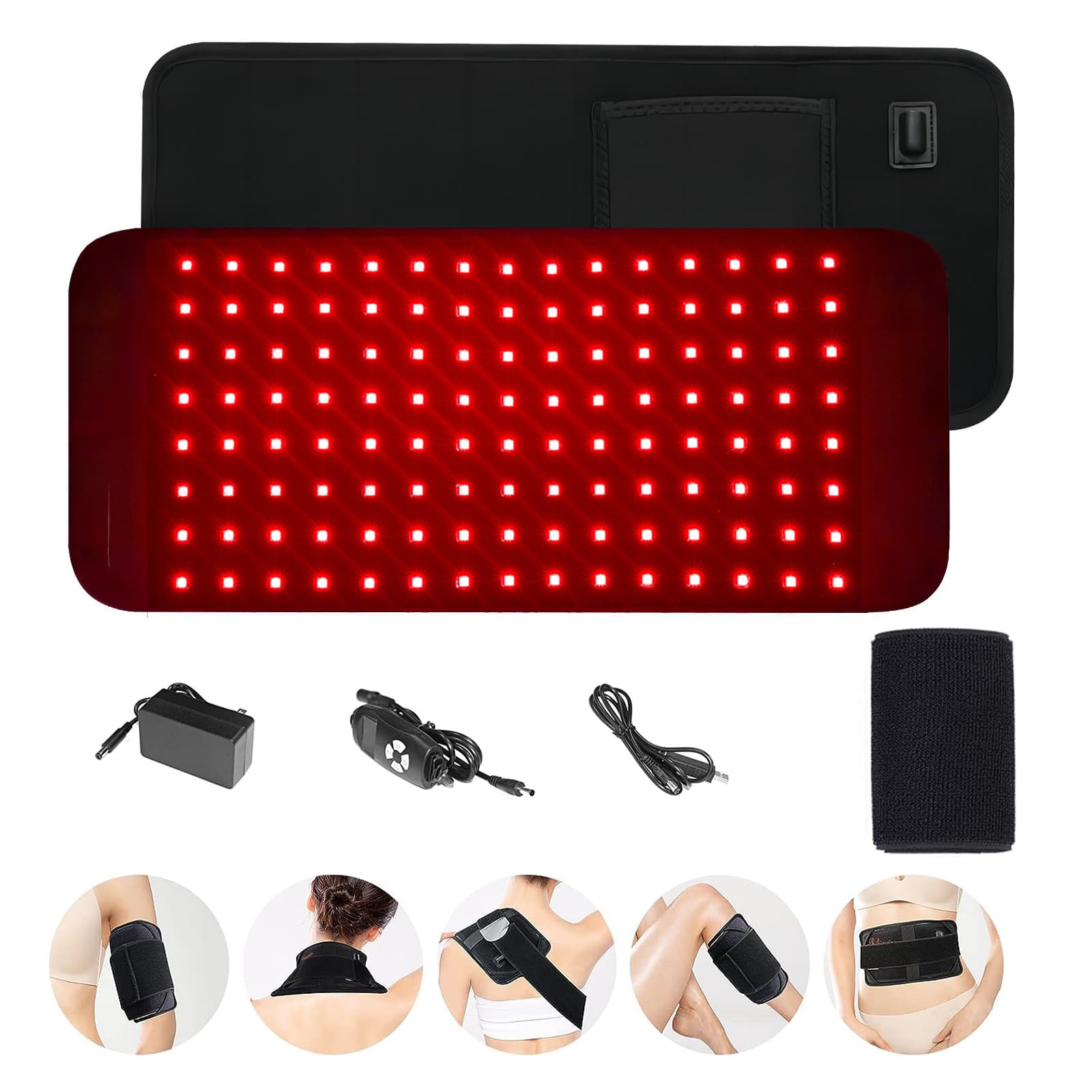 Infraröd LED Terapi-Pad – Rödljus för Smärtlindring & Hudvård