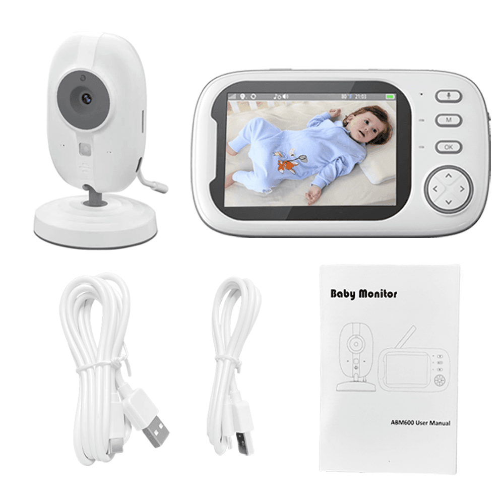 Videobabymonitor med nattsikt, ljud & temperaturövervakning