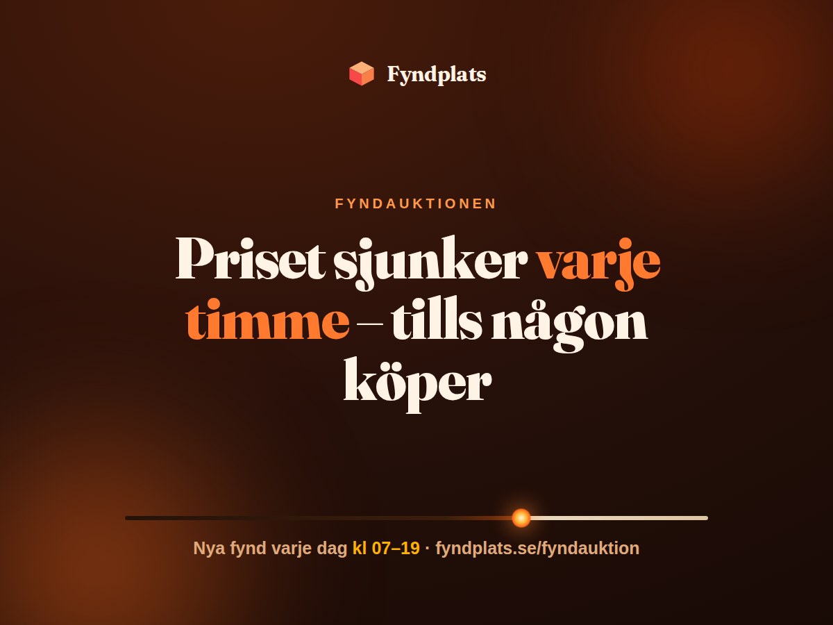 Fyndauktionen på Fyndplats – priset sjunker varje timme tills någon köper