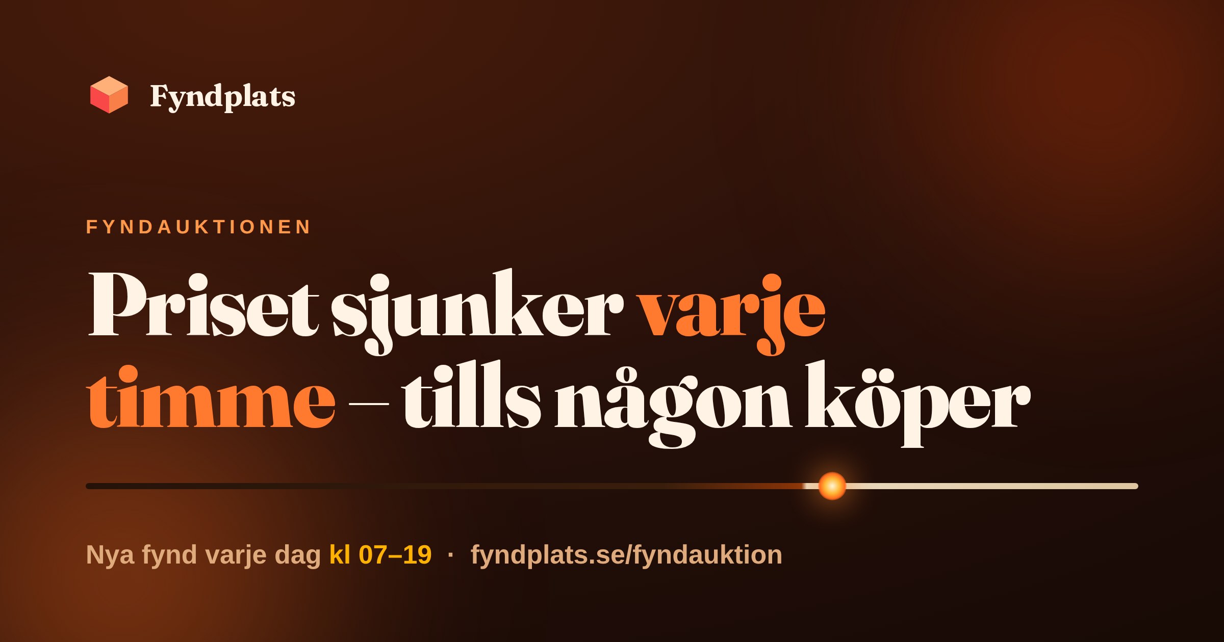 Fyndauktionen på Fyndplats – priset sjunker varje timme tills någon köper